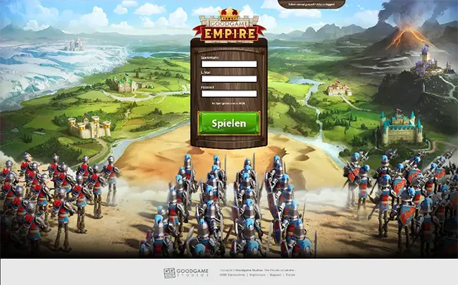 goodgame empire landingpage